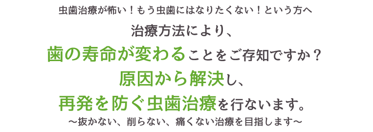 再発を防ぐ虫歯治療